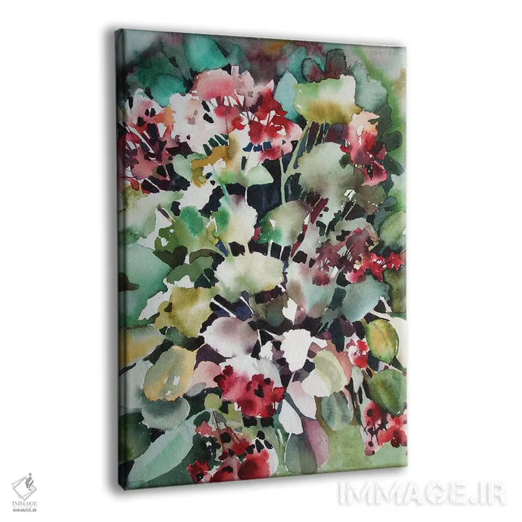 تابلو دکوراتیو شمعدانی ها اثر جودیت استاین - نمای پرسپکتیو محصول