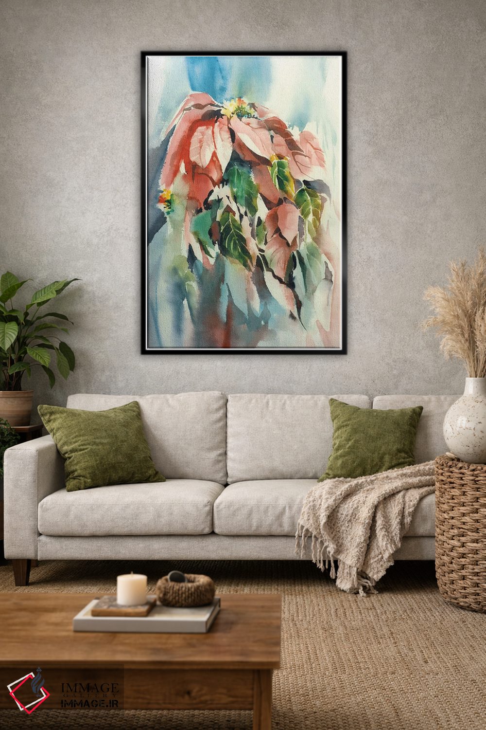 تابلو دکوراتیو پوینستیا اثر جودیت استاین - D1B