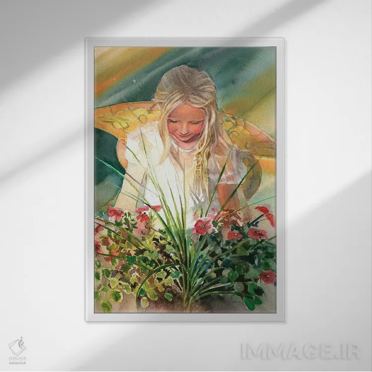 تابلو دکوراتیو سپیده دم نمایشگاه اثر جودیت استاین - نمای قابدار سفید