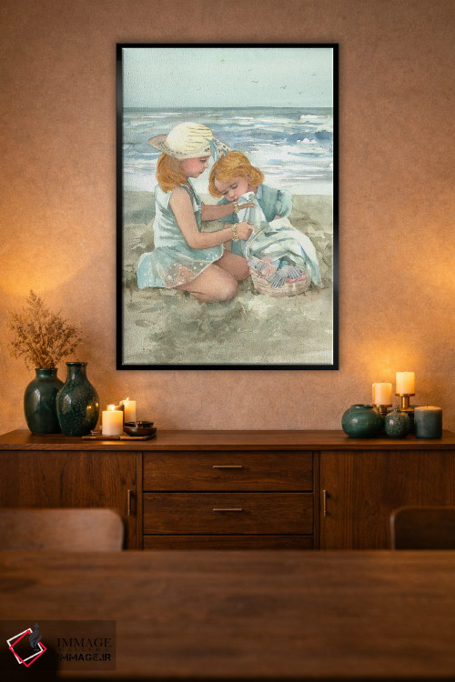 تابلو دکوراتیو مهمانی پتو ساحلی اثر جودیت استاین - D2B