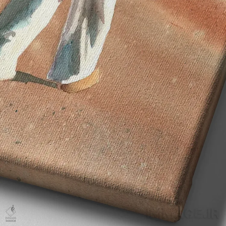 تابلو دکوراتیو برای احتیاط اثر جودیت استاین - نمای نزدیک بافت بوم