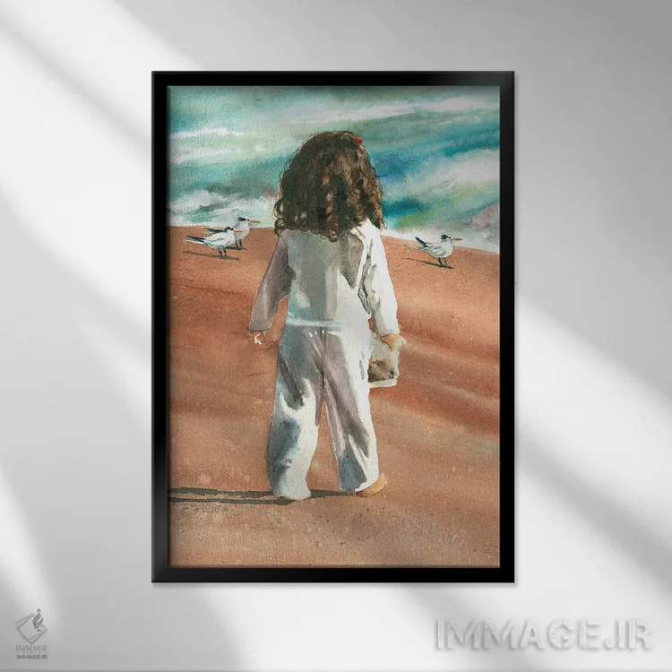 تابلو دکوراتیو برای احتیاط اثر جودیت استاین - نمای قابدار مشکی