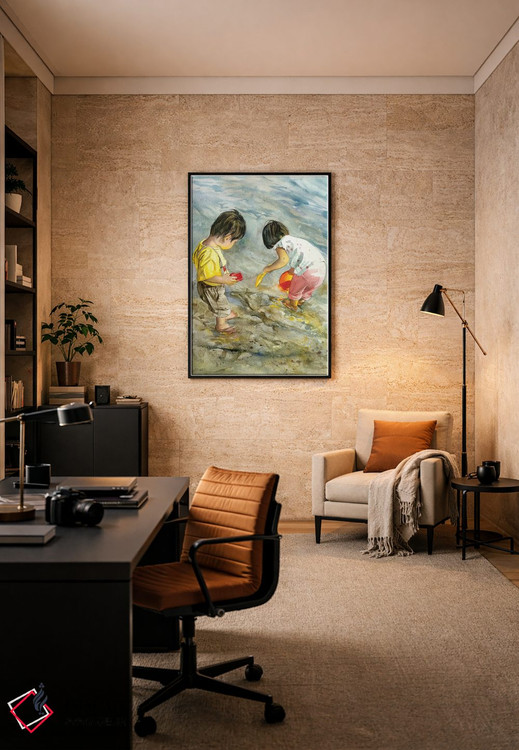 تابلو دکوراتیو جست وجوی خط ساحلی اثر جودیت استاین - D6B