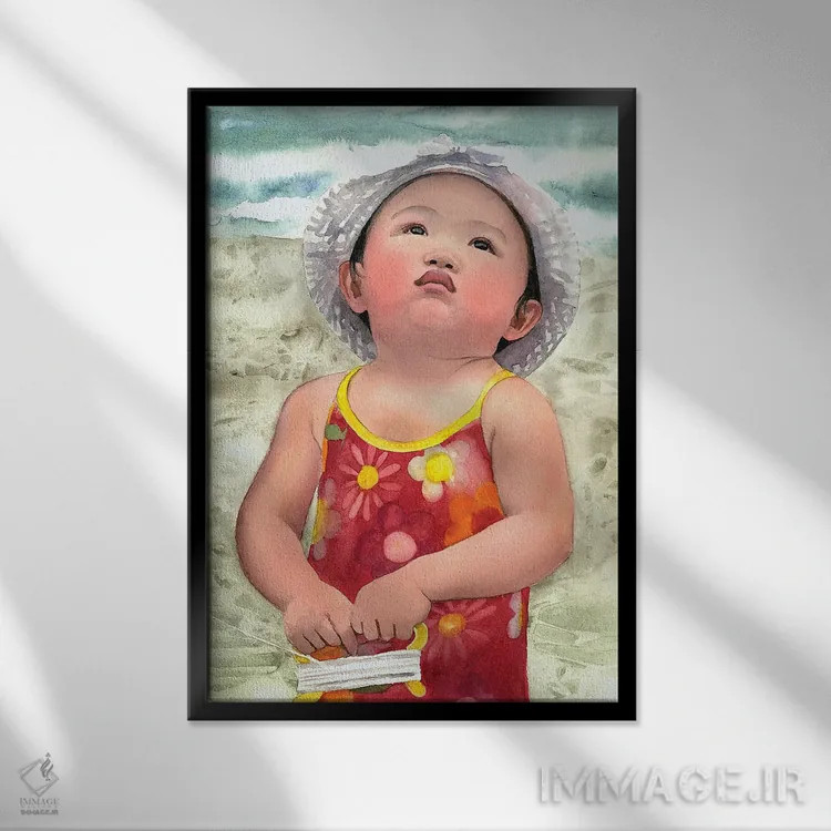 تابلو دکوراتیو به آسمان نگاه کن اثر جودیت استاین - نمای قابدار مشکی