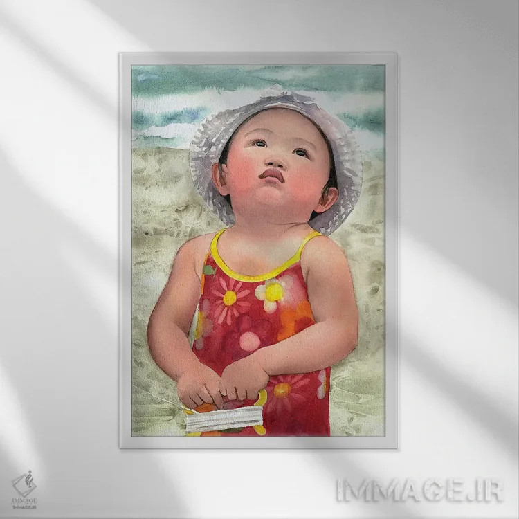 تابلو دکوراتیو به آسمان نگاه کن اثر جودیت استاین - نمای قابدار سفید