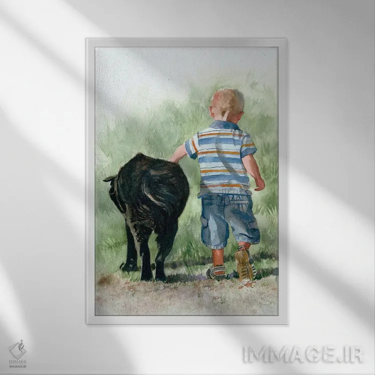 تابلو دکوراتیو باید عاشق سگ ها بود اثر جودیت استاین - نمای قابدار سفید