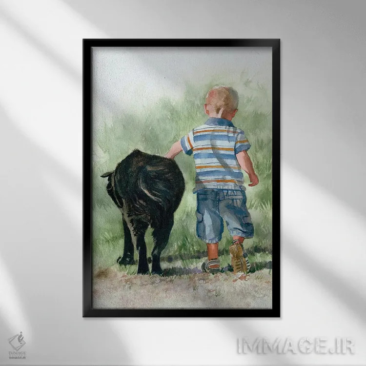 تابلو دکوراتیو باید عاشق سگ ها بود اثر جودیت استاین - نمای قابدار مشکی