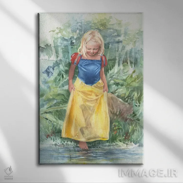 تابلو دکوراتیو سفیدبرفی اثر جودیت استاین - نمای روبهرو روی دیوار