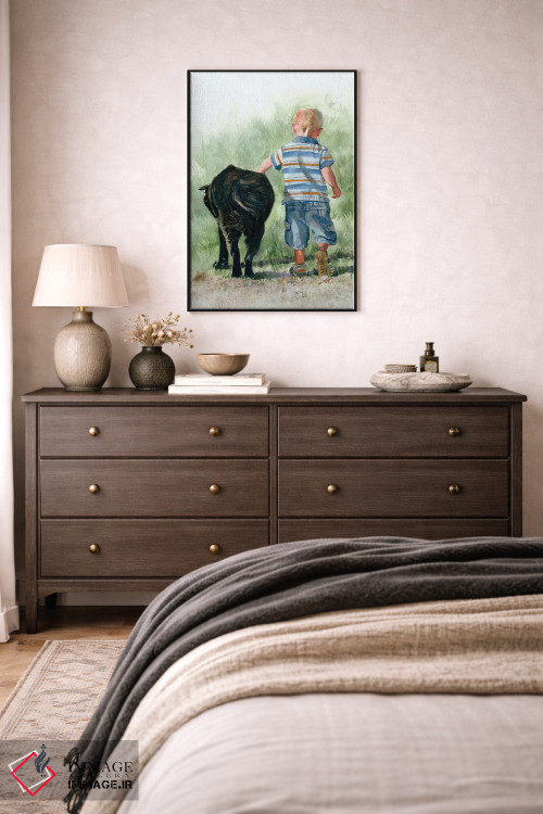 تابلو دکوراتیو باید عاشق سگ ها بود اثر جودیت استاین - D5B