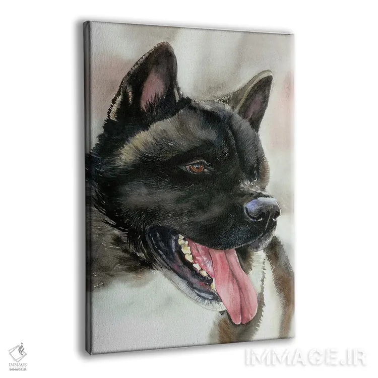 تابلو دکوراتیو آکیتا اینو اثر جودیت استاین - نمای پرسپکتیو محصول