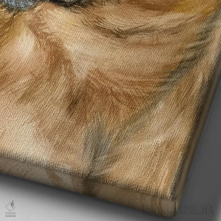 تابلو دکوراتیو همراه همیشه حاضر اثر جودیت استاین - نمای نزدیک بافت بوم