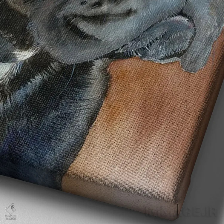 تابلو دکوراتیو دکستر اثر جودیت استاین - نمای نزدیک بافت بوم