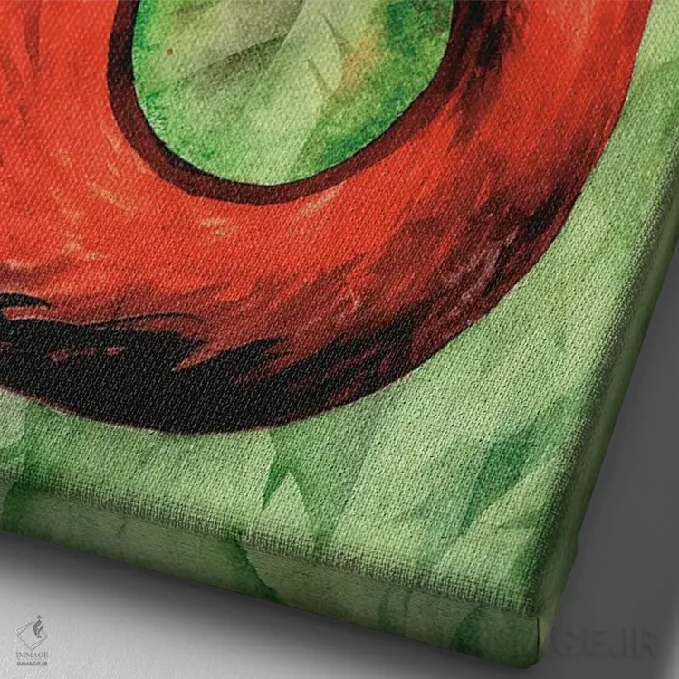 تابلو دکوراتیو فلامینگو اثر جودیت استاین - نمای نزدیک بافت بوم