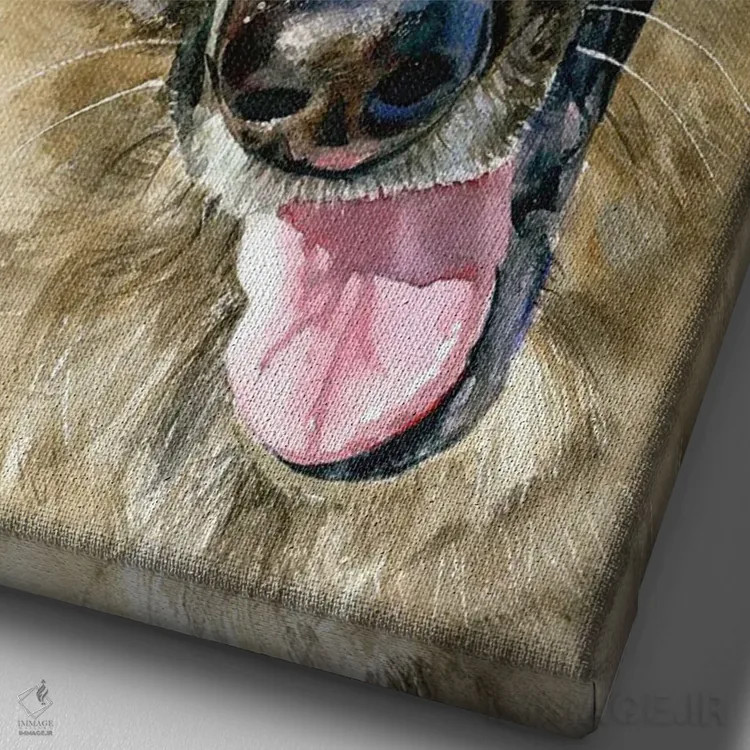 تابلو دکوراتیو برو برو اثر جودیت استاین - نمای نزدیک بافت بوم