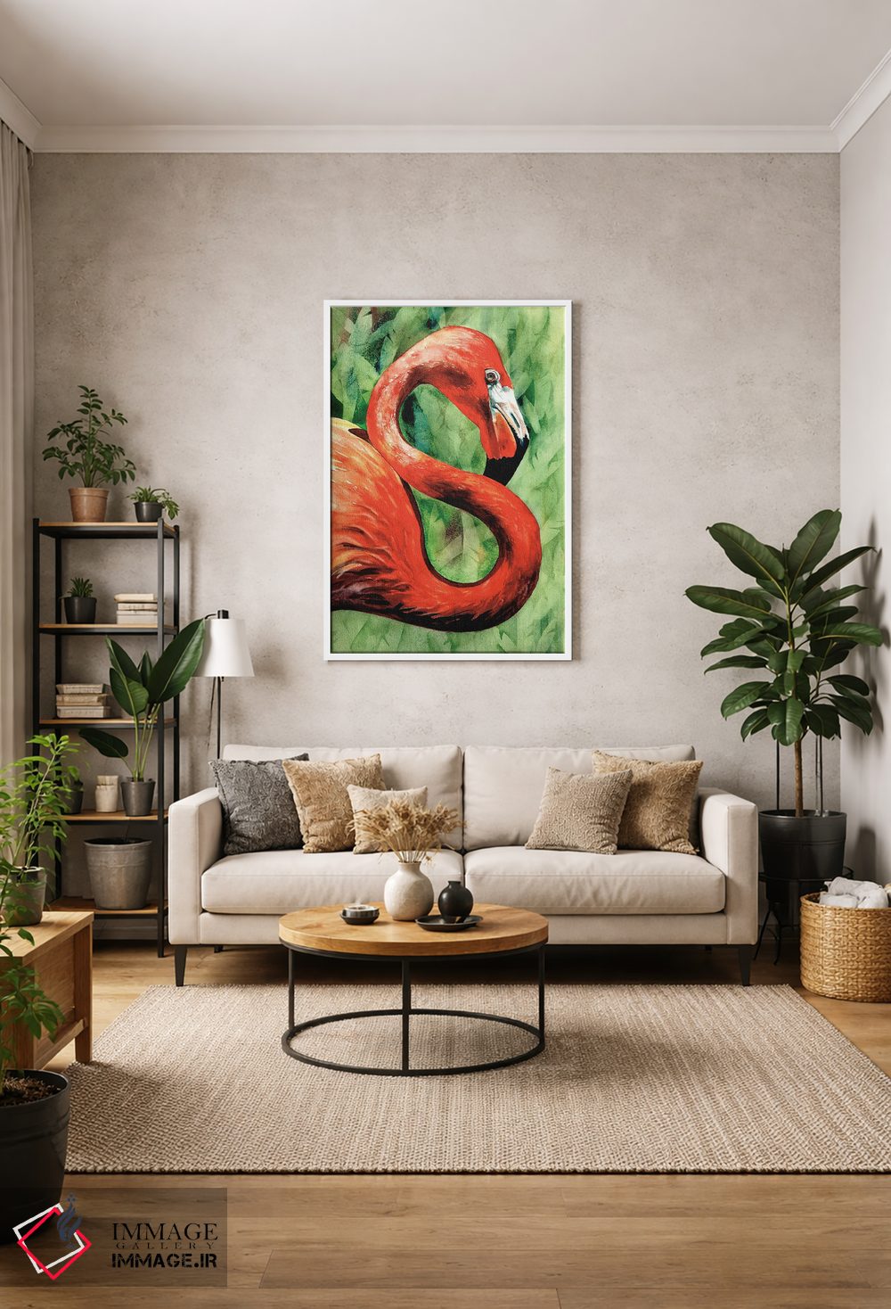 تابلو دکوراتیو فلامینگو اثر جودیت استاین - D1W