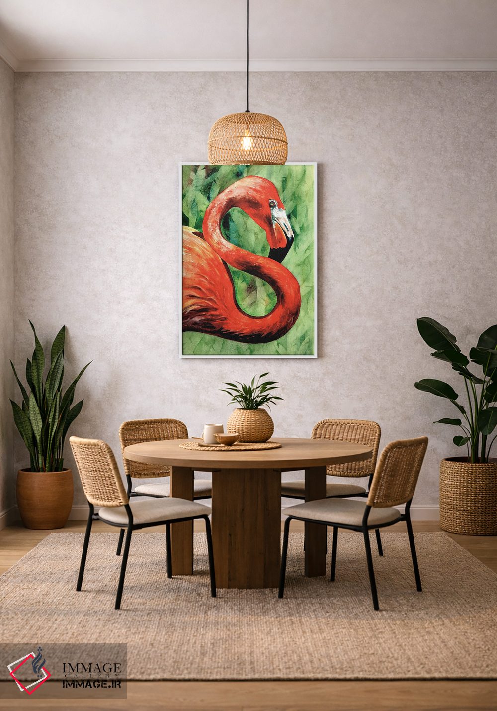 تابلو دکوراتیو فلامینگو اثر جودیت استاین - D3W