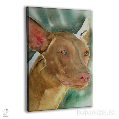 تابلو دکوراتیو سگ شکاری خرگوش اثر جودیت استاین - نمای پرسپکتیو محصول