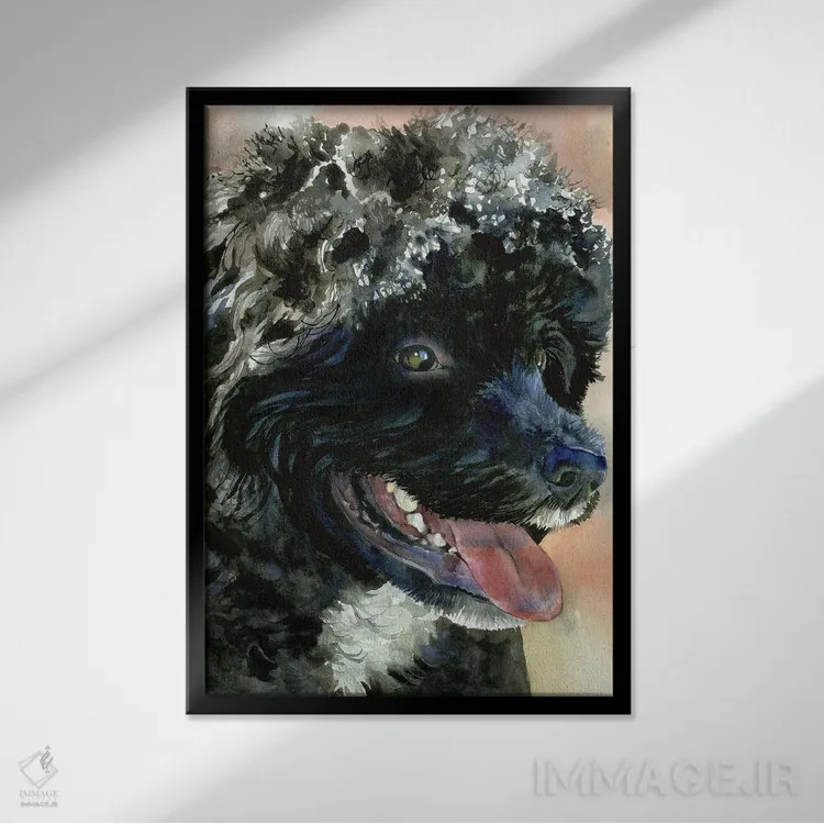 تابلو دکوراتیو یکی از اعضای تیم اثر جودیت استاین - نمای قابدار مشکی