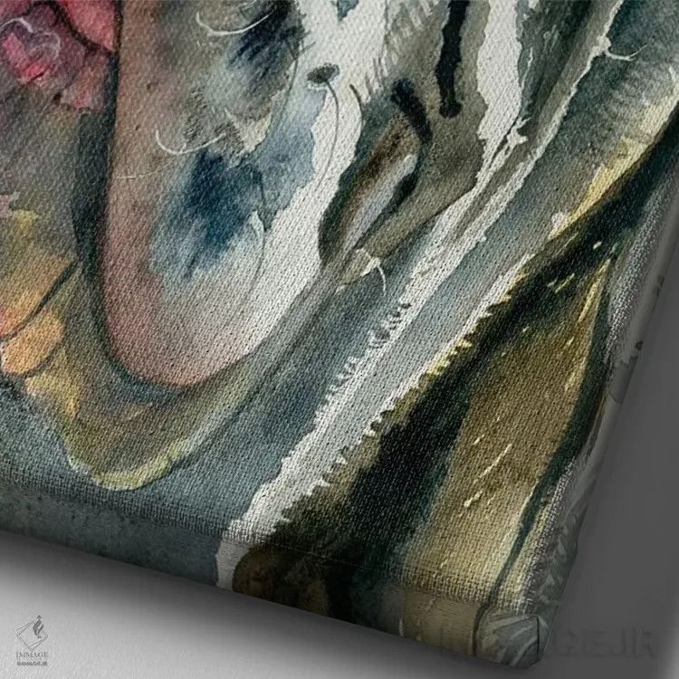 تابلو دکوراتیو نئو اثر جودیت استاین - نمای نزدیک بافت بوم