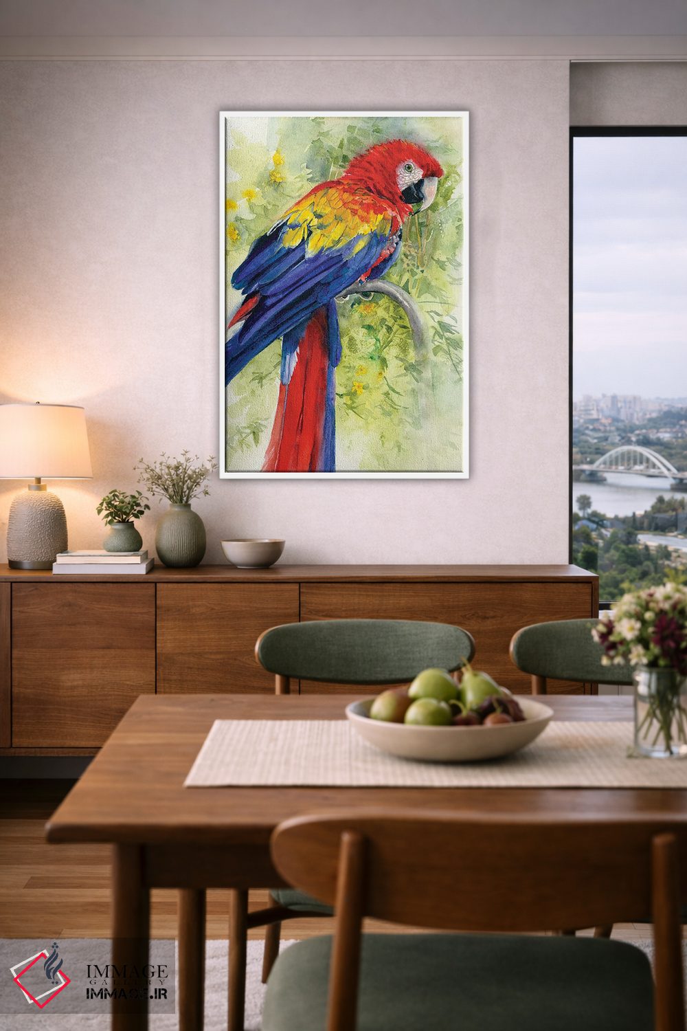 تابلو دکوراتیو ماکائوی سرخ اثر جودیت استاین - D5W