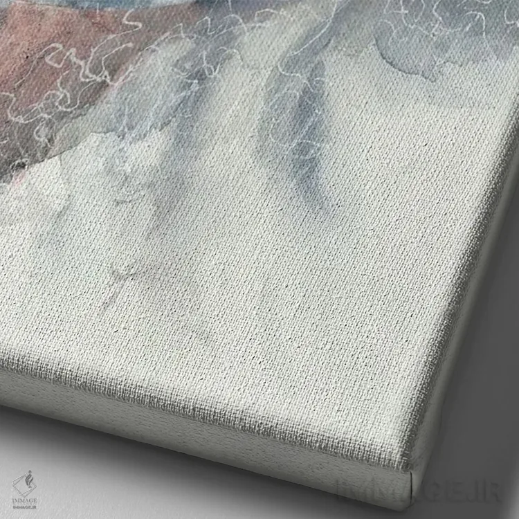 تابلو دکوراتیو بانوی شیک و باوقار اثر جودیت استاین - نمای نزدیک بافت بوم