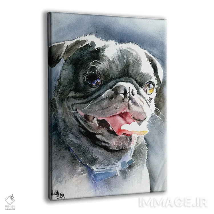 تابلو دکوراتیو بعدازظهر سگ ها اثر جودیت استاین - نمای پرسپکتیو محصول