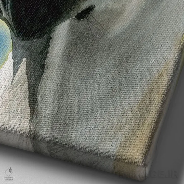 تابلو دکوراتیو دویچه داگه اثر جودیت استاین - نمای نزدیک بافت بوم