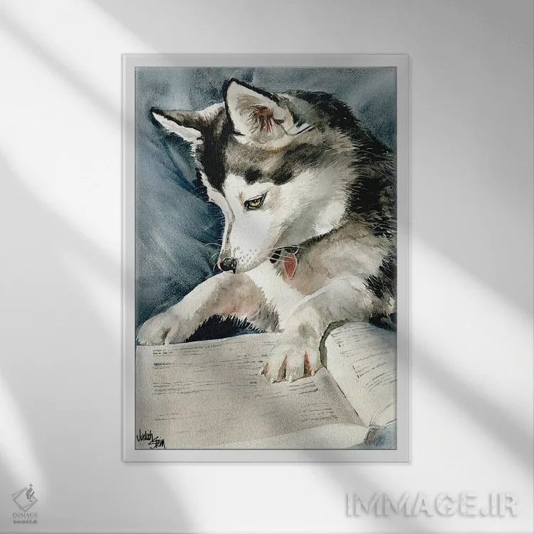 تابلو دکوراتیو گوش دار اثر جودیت استاین - نمای قابدار سفید