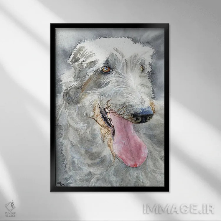 تابلو دکوراتیو شکارچی گوزن اثر جودیت استاین - نمای قابدار مشکی