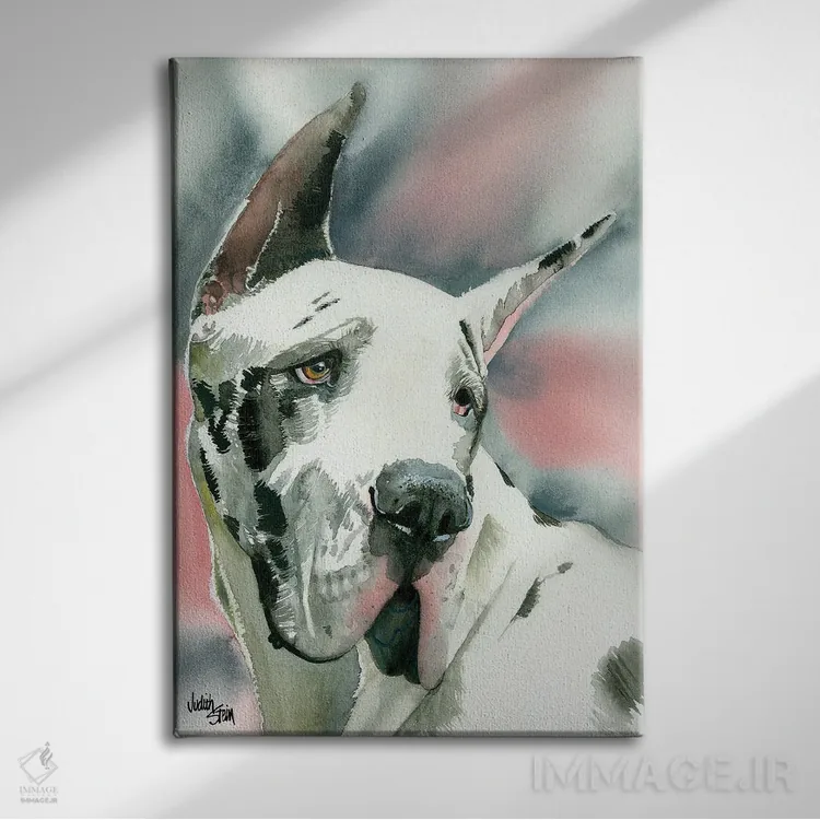 تابلو دکوراتیو عشق هارلکوئین اثر جودیت استاین - نمای روبهرو روی دیوار