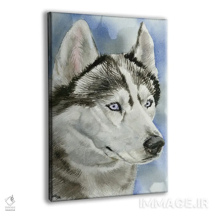 تابلو دکوراتیو آبی یخی اثر جودیت استاین - نمای پرسپکتیو محصول