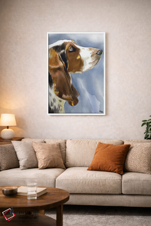 تابلو دکوراتیو سگ آرام و بی صدا اثر جودیت استاین - D3W