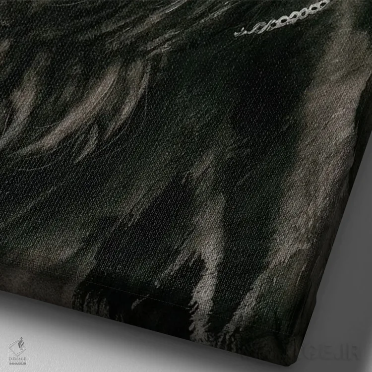 تابلو دکوراتیو غول مهربان اثر جودیت استاین - نمای نزدیک بافت بوم