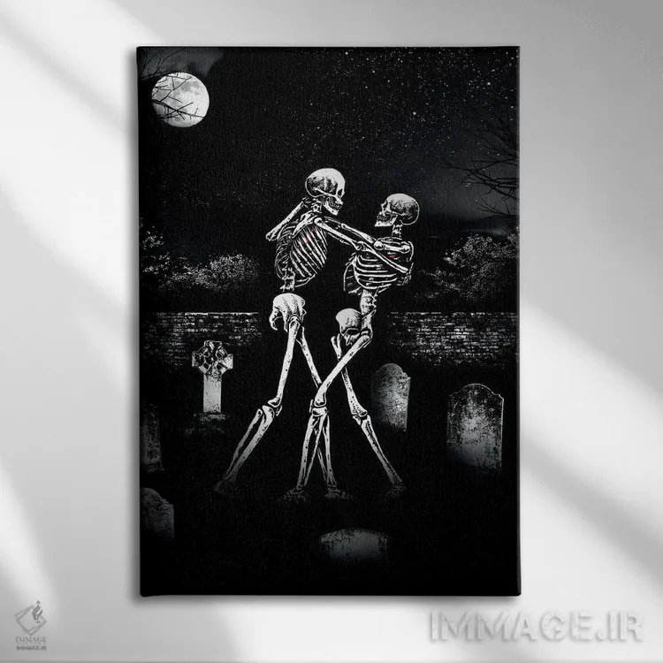 تابلو دکوراتیو تمام شب را برقص اثر جنید مورتیمر - نمای روبهرو روی دیوار