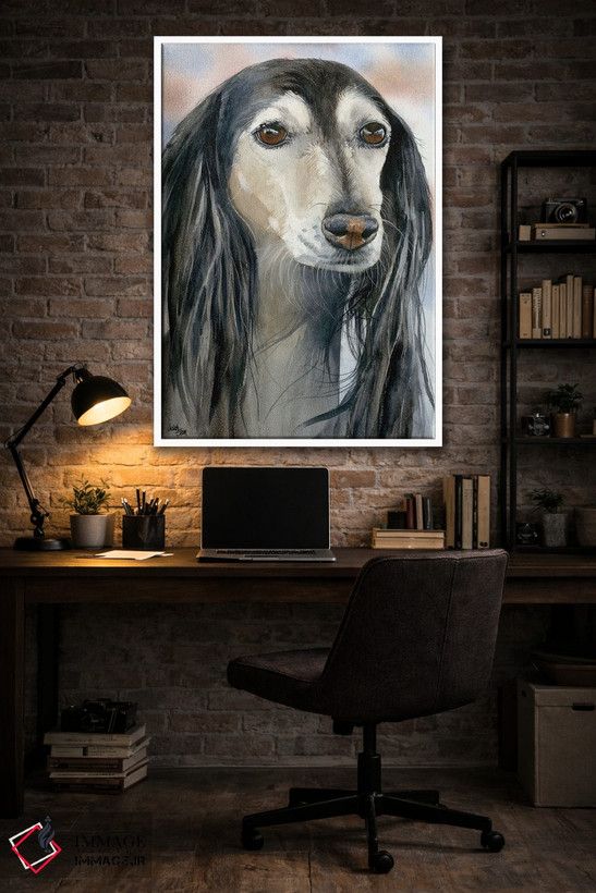تابلو دکوراتیو سگ تازی غزال اثر جودیت استاین - D4W