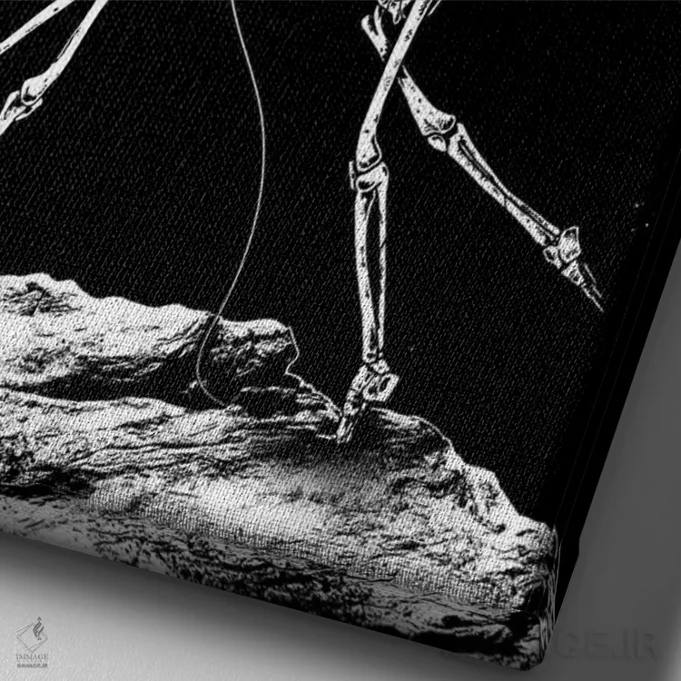 تابلو دکوراتیو قلبی سرشار از عشق اثر جنید مورتیمر - نمای نزدیک بافت بوم