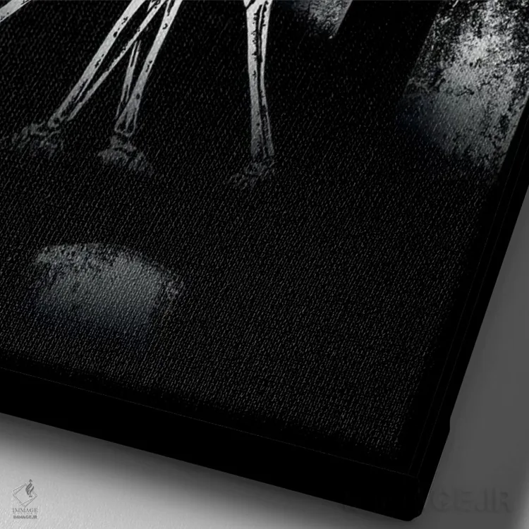 تابلو دکوراتیو تمام شب را برقص اثر جنید مورتیمر - نمای نزدیک بافت بوم