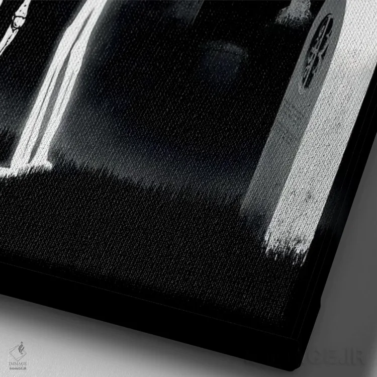 تابلو دکوراتیو بی تو شکسته ام اثر جنید مورتیمر - نمای نزدیک بافت بوم