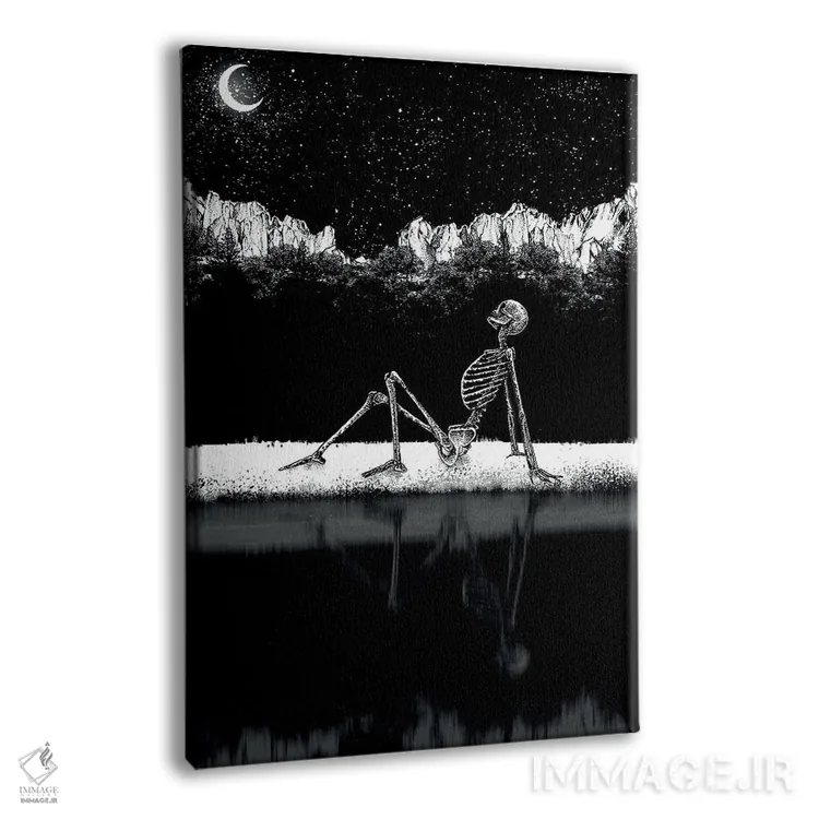 تابلو دکوراتیو آغوش به سوی تاریکی اثر جنید مورتیمر - نمای پرسپکتیو محصول