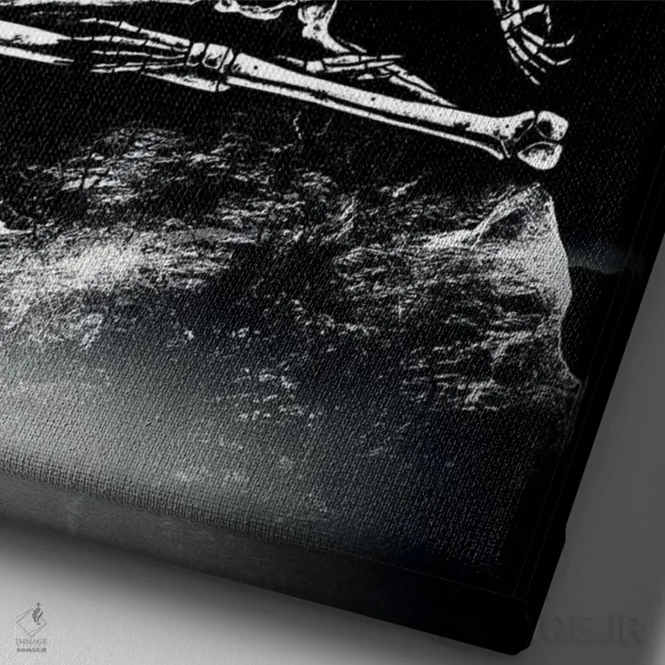 تابلو دکوراتیو طالع بینی اثر جنید مورتیمر - نمای نزدیک بافت بوم