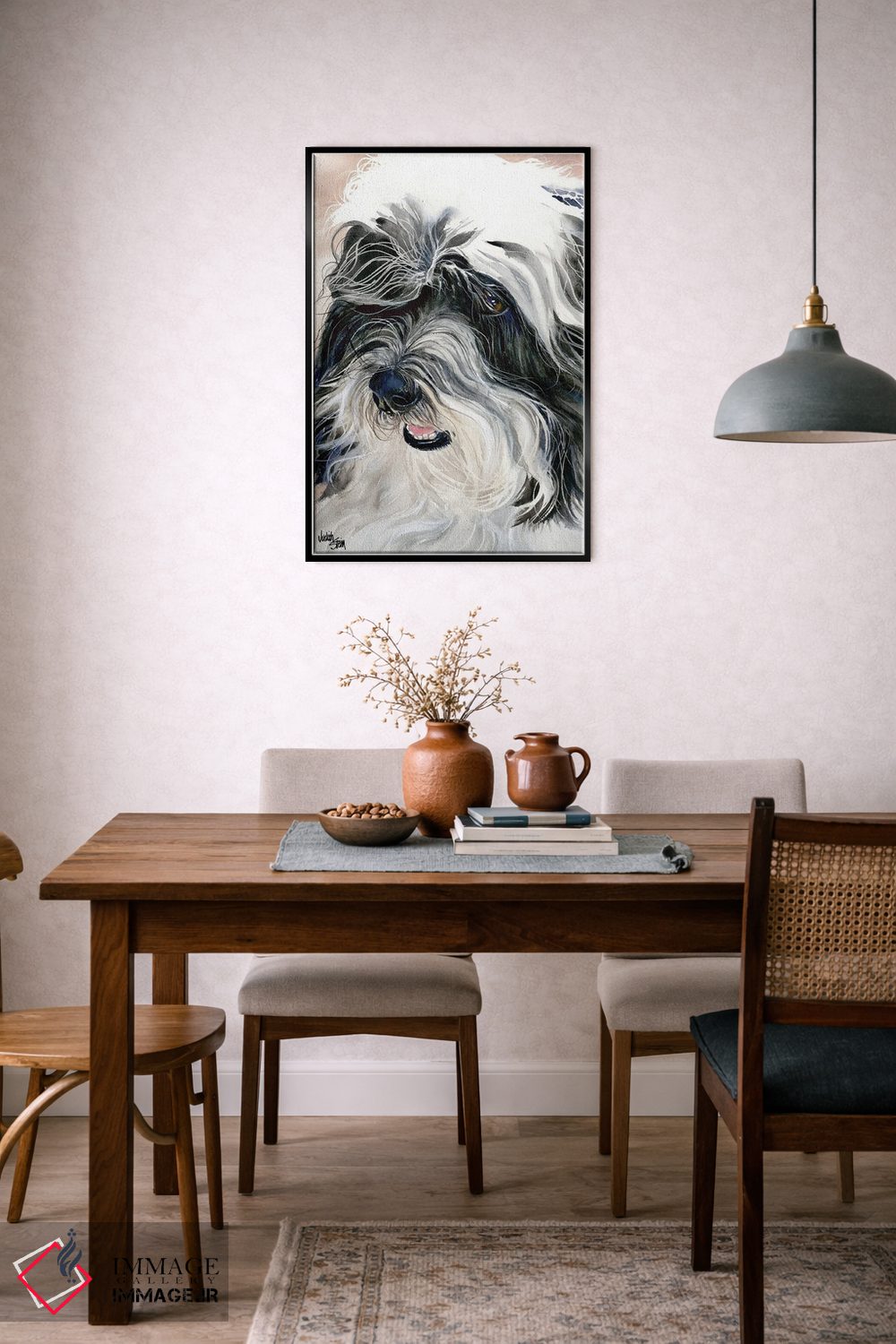 تابلو دکوراتیو سگ ابریشمی هاوانا اثر جودیت استاین - D6B