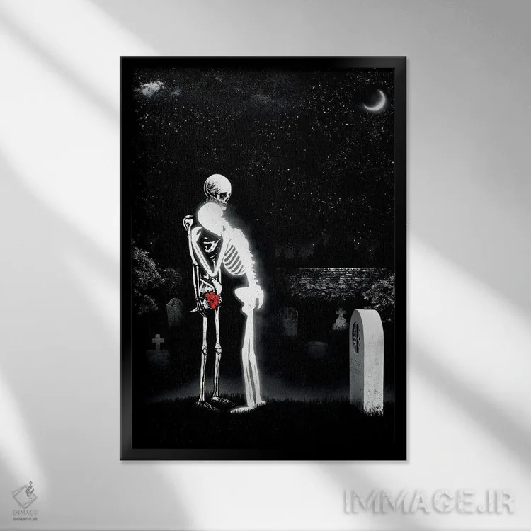 تابلو دکوراتیو بی تو شکسته ام اثر جنید مورتیمر - نمای قابدار مشکی