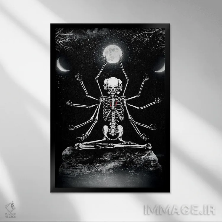 تابلو دکوراتیو طالع بینی اثر جنید مورتیمر - نمای قابدار مشکی