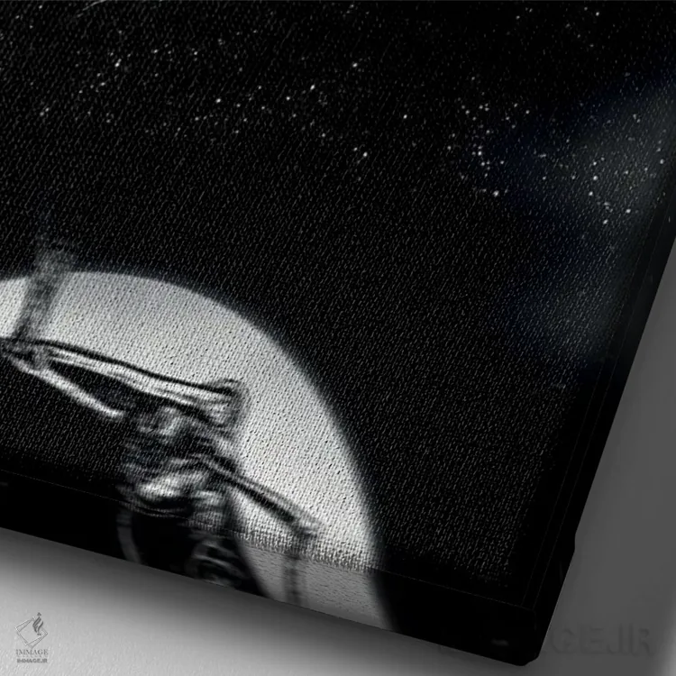 تابلو دکوراتیو رویاباف اثر جنید مورتیمر - نمای نزدیک بافت بوم