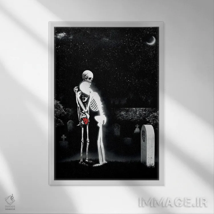 تابلو دکوراتیو بی تو شکسته ام اثر جنید مورتیمر - نمای قابدار سفید