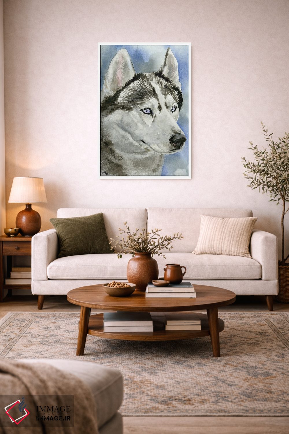 تابلو دکوراتیو آبی یخی اثر جودیت استاین - D2W