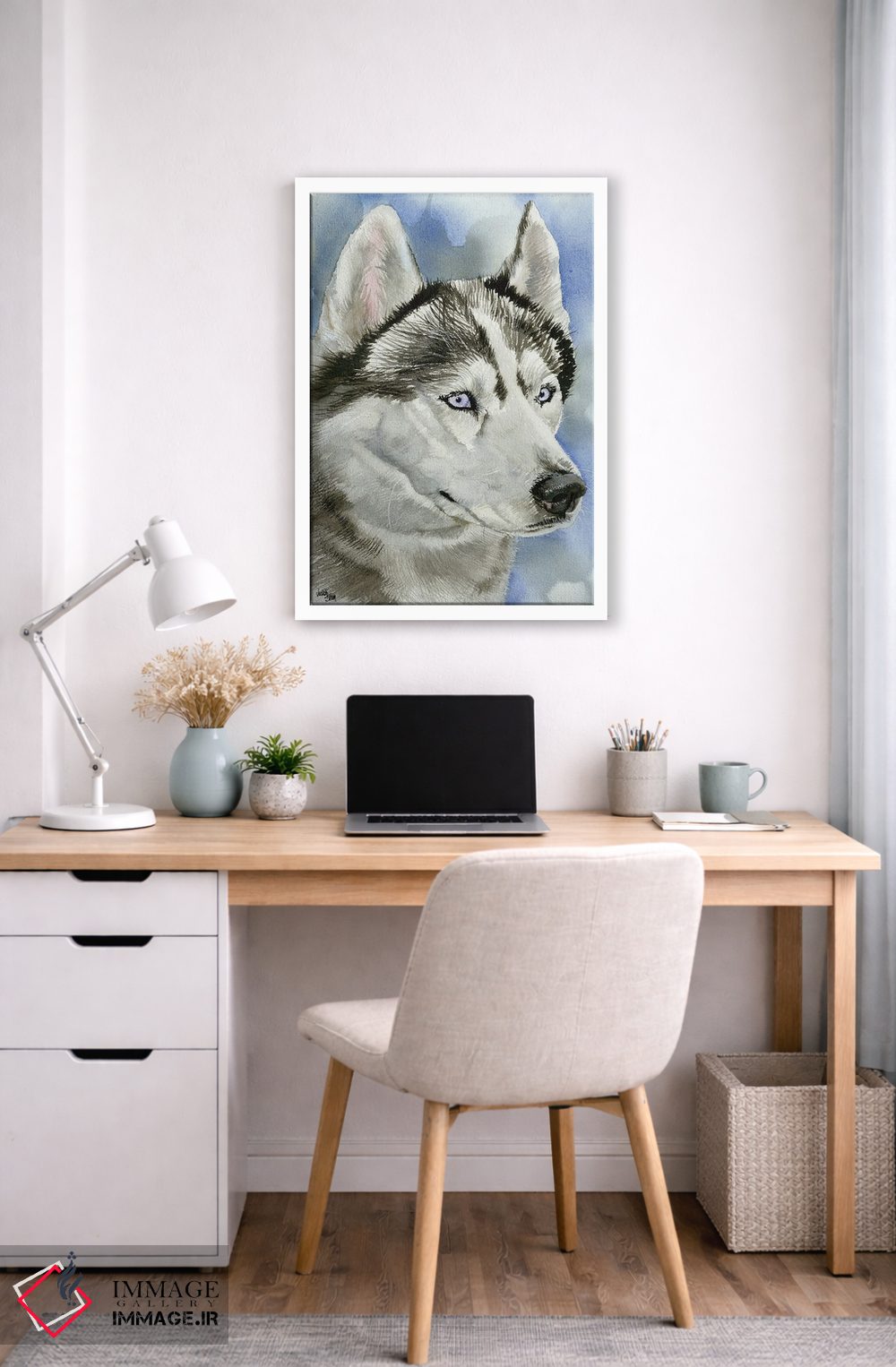 تابلو دکوراتیو آبی یخی اثر جودیت استاین - D6W