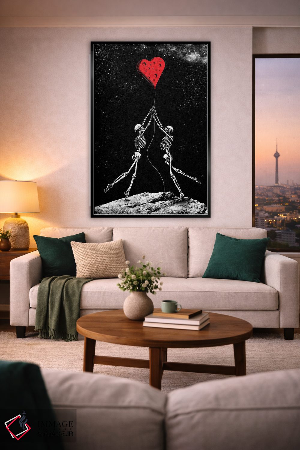 تابلو دکوراتیو قلبی سرشار از عشق اثر جنید مورتیمر - D2B