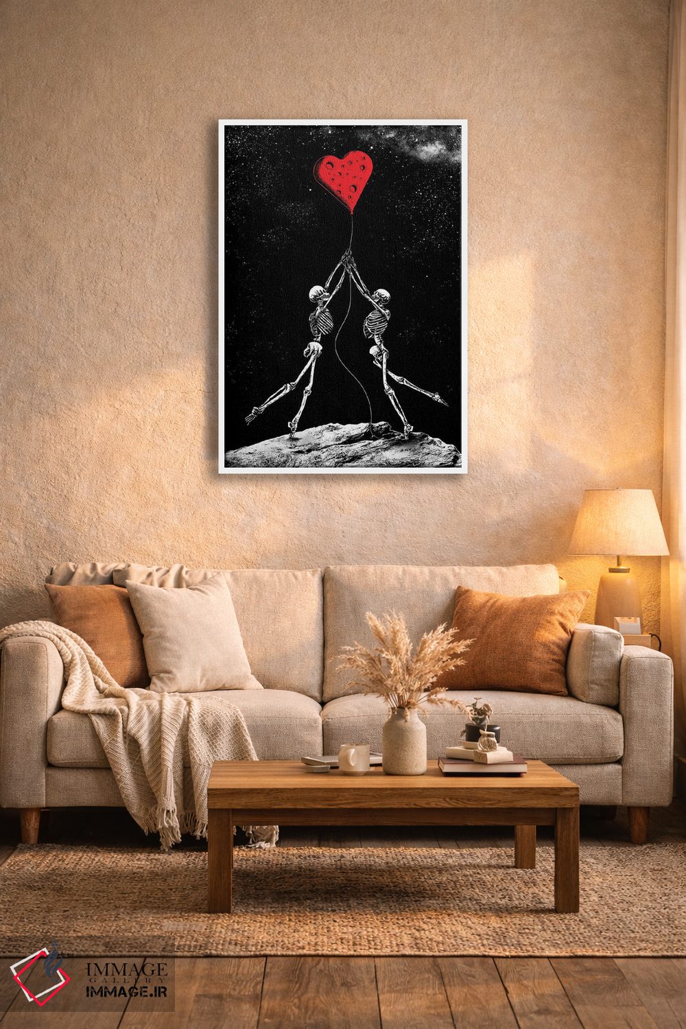 تابلو دکوراتیو قلبی سرشار از عشق اثر جنید مورتیمر - D3W