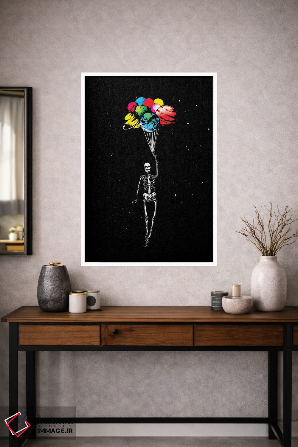 تابلو دکوراتیو شناور شدن به دوردست اثر جنید مورتیمر - D1W